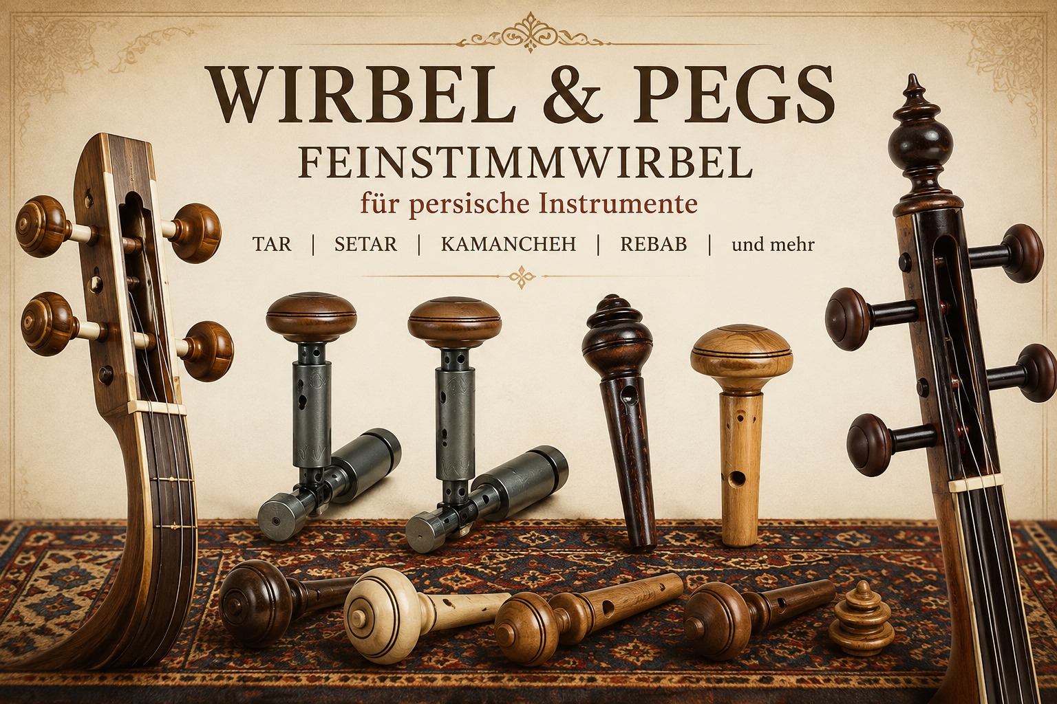 Wirbel, Pegs & Feinstimmwirbel für Persische Instrumente