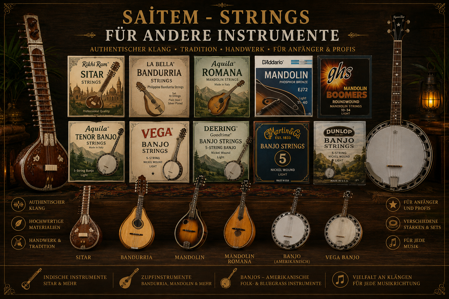 Saiten für besondere und internationale Saiteninstrumente category icon/image