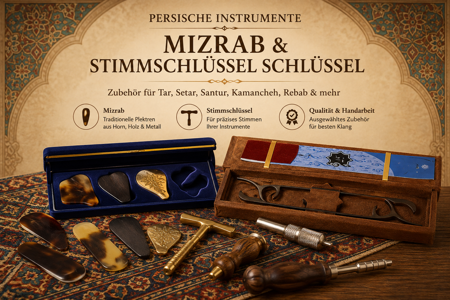 Mizrab, Plektren & Stimmschlüssel für Persische Instrumente category icon/image
