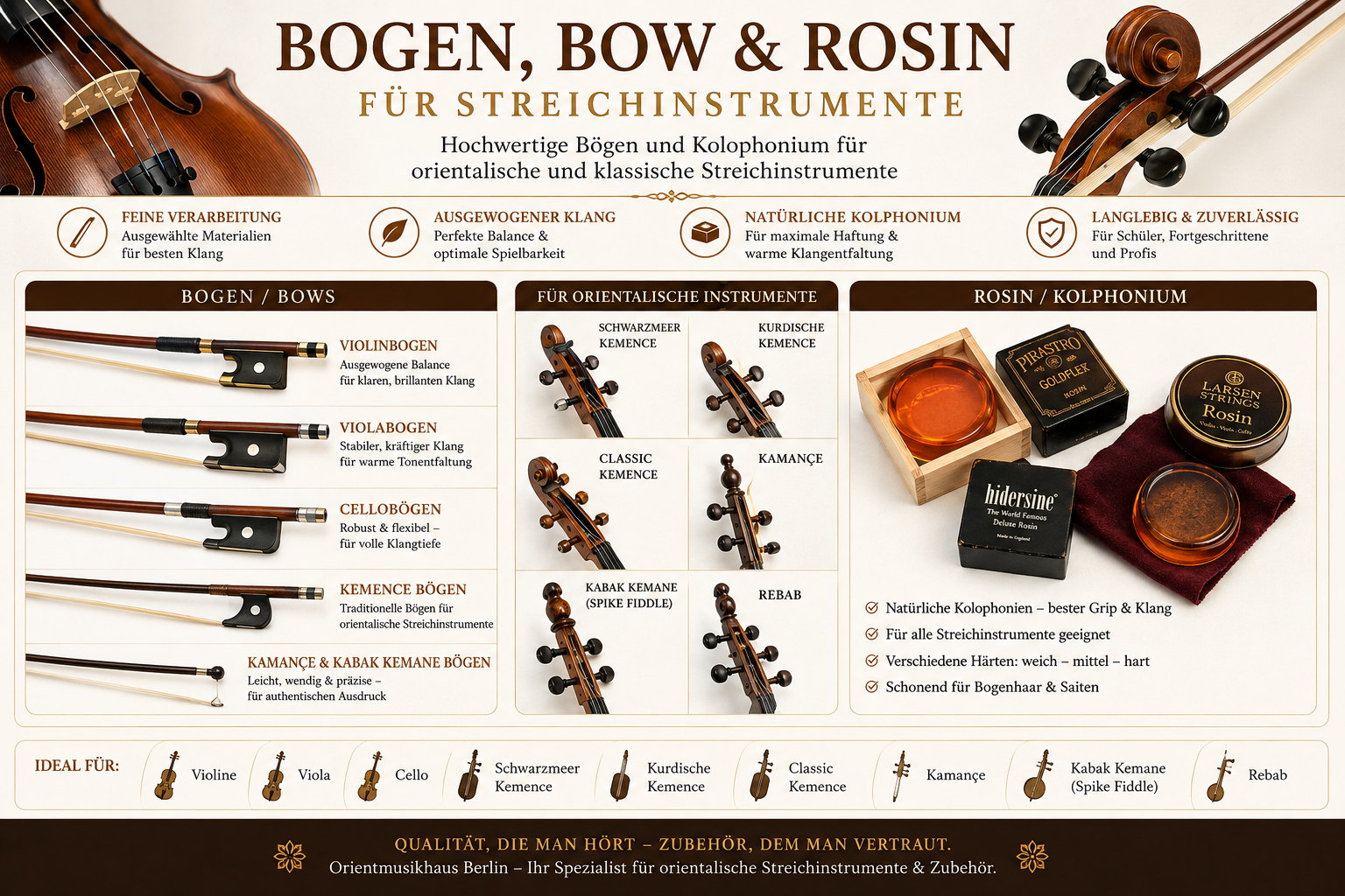 Bogen,Bow,& Rosin category icon/image