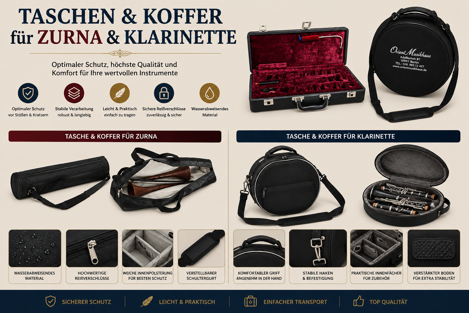 Taschen & Koffer für Zurna & Klarinette category icon/image