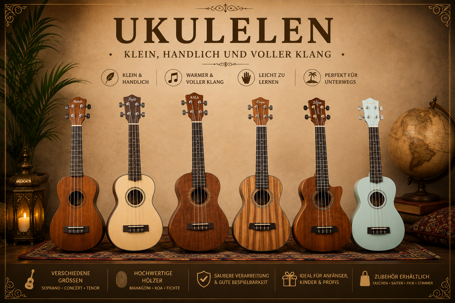 Ukulelen – Klein, handlich und voller Klang