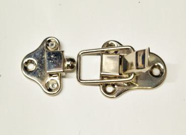 Preview: Kofferverschluss / Schnappverschluss – Nickel, robust & vielseitig