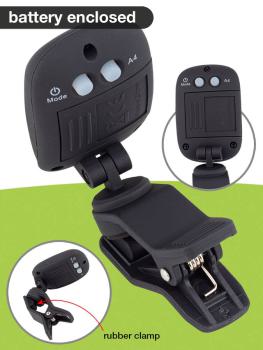 Preview: Chromatischer Clip-Tuner (auch G+B+U+V), Vollfarbdisplay, 430-450Hz