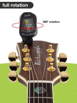 Chromatischer Clip-Tuner (auch G+B+U+V), Vollfarbdisplay, 430-450Hz