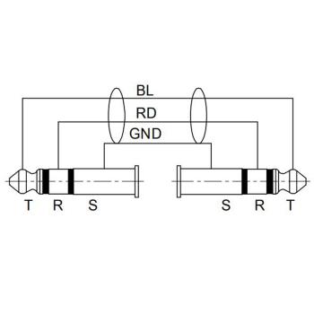 Klinken 3 pol symmetrisches Jack Jack Kabel