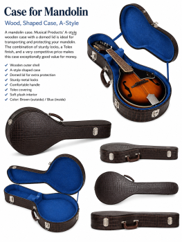 Preview: Mandolin Formkoffer aus Holz – A-Style Gebraucht