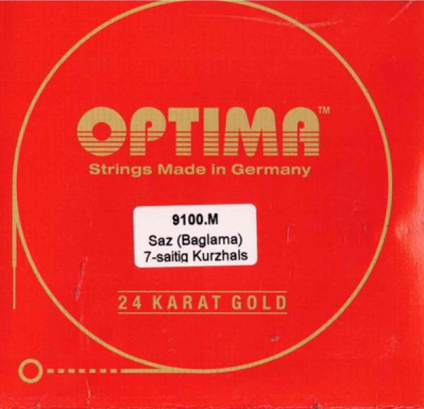 Optima Saz (Baglama) 24K Gold 7-saitig Kurzhals