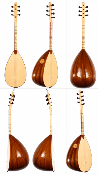 Saz Baglama Kurzhals aus Ulme mit Mahagoni-Hals