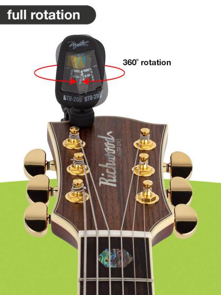 Chromatischer Clip-Tuner (auch G+B+U+V), Vollfarbdisplay, 430-450Hz
