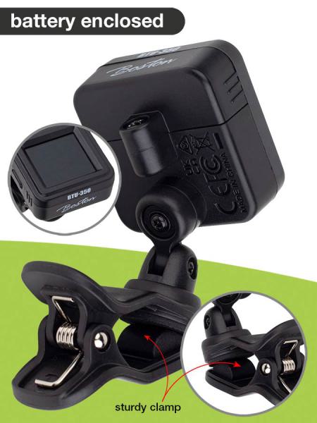 Chromatischer Clip-Tuner (auch G+B+U+V), Vollfarbdisplay, 430-450Hz