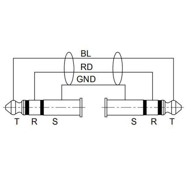 Klinken 3 pol symmetrisches Jack Jack Kabel