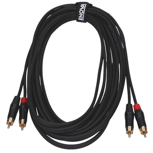 Cinch Kabel male schwarz & rot Stereokabel