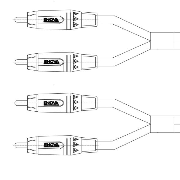 Cinch Kabel male schwarz & rot Stereokabel