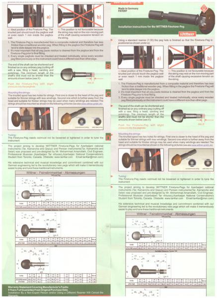 Feinstimmwirbel für orientalische Instrumente 270-PE-KAM