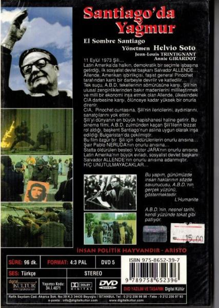 Santiago’da Yağmur, Helvio Soto, Jean-Louis Trintignant, Annie Girardot, belgesel film DVD