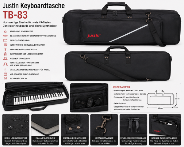 JustIn Keyboardtasche TB-83